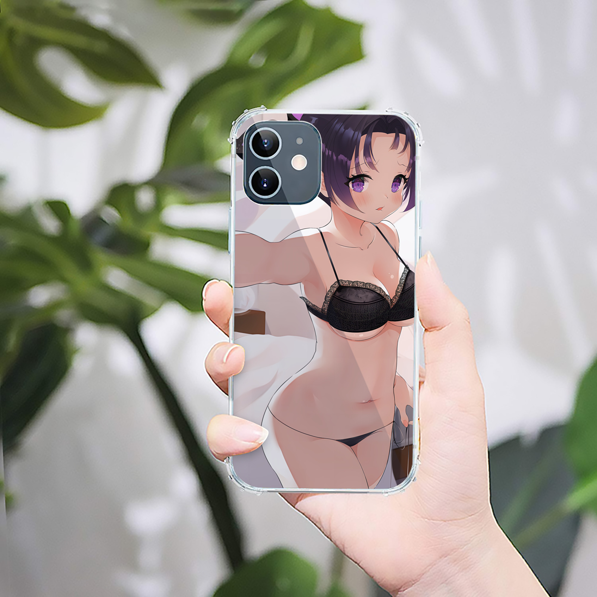 （画像用） 鬼滅の刃（きめつのやいば）蟲柱-胡蝶 しのぶ／こちょう しのぶ Kochou Shinobu 【iPhone 12シリーズ対応】透明スマホケース（クリアソフトケース）